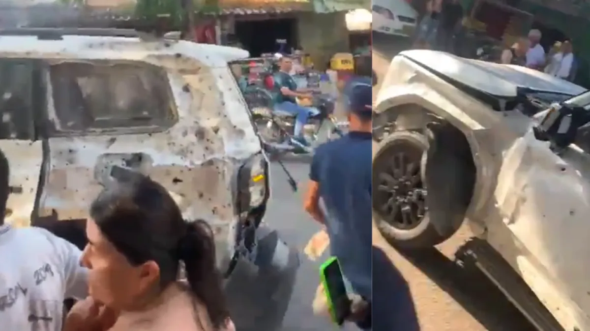Camioneta oficial de la Policía fue blanco de atentado con explosivo en zona rural de Cúcuta; comandante y patrullero salieron ilesos