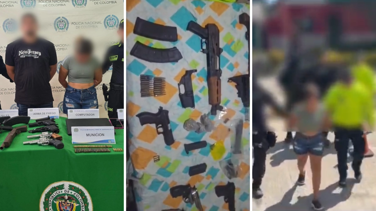 Caen dos presuntos integrantes de Los Costeños en Malambo: Policía incautó fusiles, cocaína y arsenal que iba para homicidios en Barranquilla