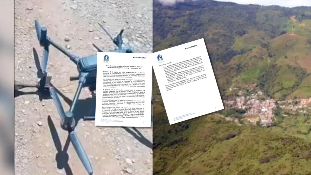 Alarmante desplazamiento de casi un centenar de personas por enfrentamientos entre 'clan del Golfo' y el frente 5 de 'Calarcá' en Briceño, Antioquia