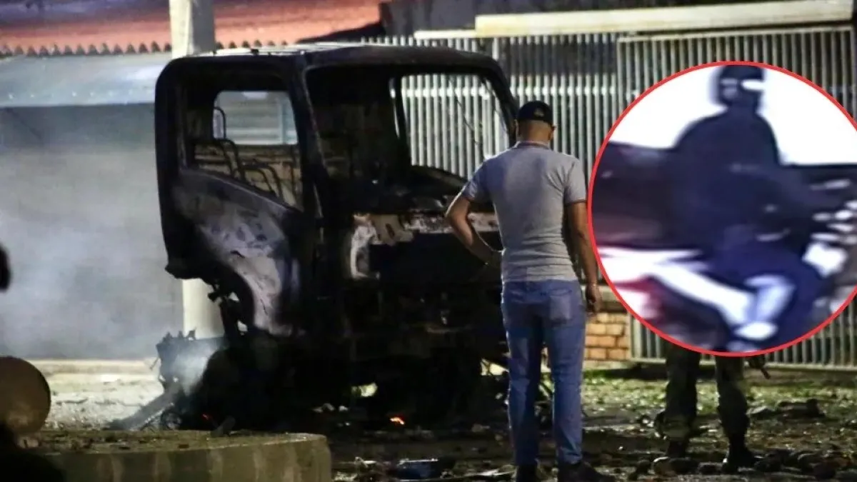 Revelan imágenes inéditas del camión bomba usado en el atentado contra la Policía de Cúcuta: habría sido escoltado por motociclista
