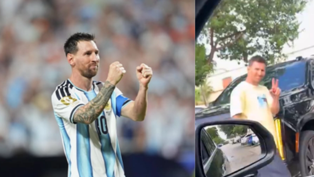 Video: aficionado se encontró con Messi en un parqueadero