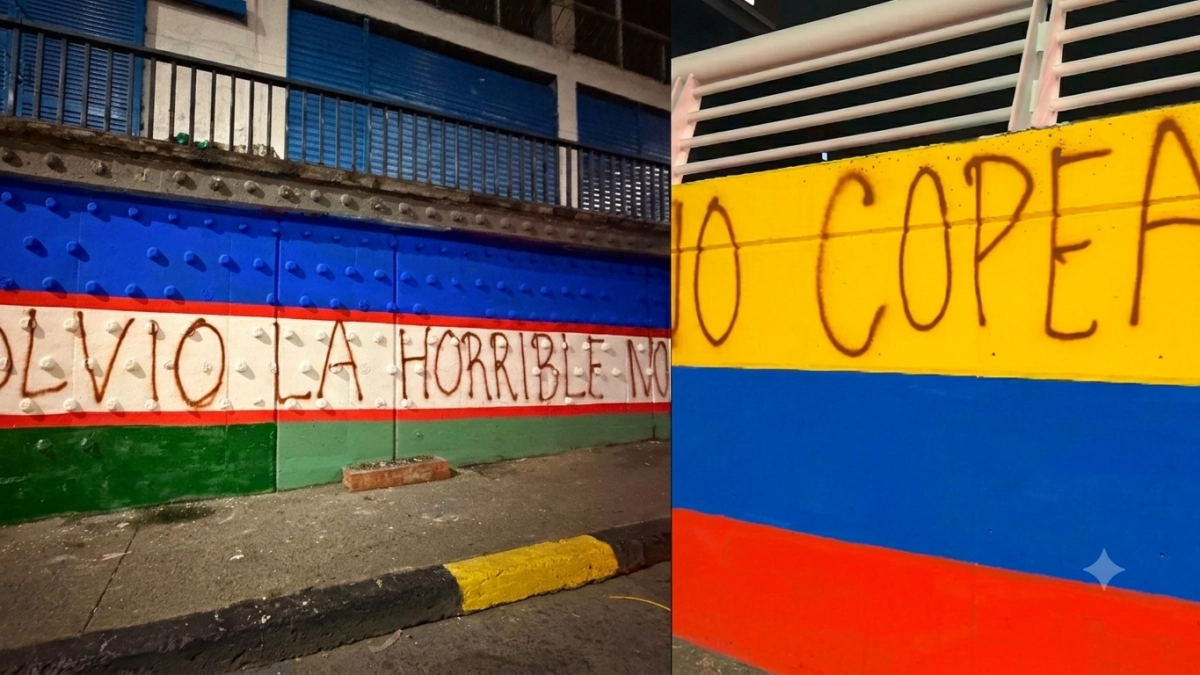 Indignación en Cali: vandalizan con aerosol murales de embellecimiento urbano a pocas horas de la posesión de Abelardo De La Espriella
