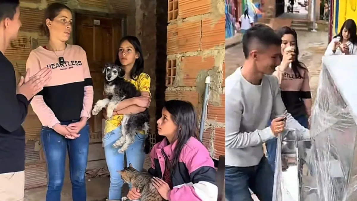 Joven boyacense cumple el sueño de una madre y sus gemelas; les regaló un carrito de comidas rápidas para emprender: 'Todo es posible gracias a Dios'