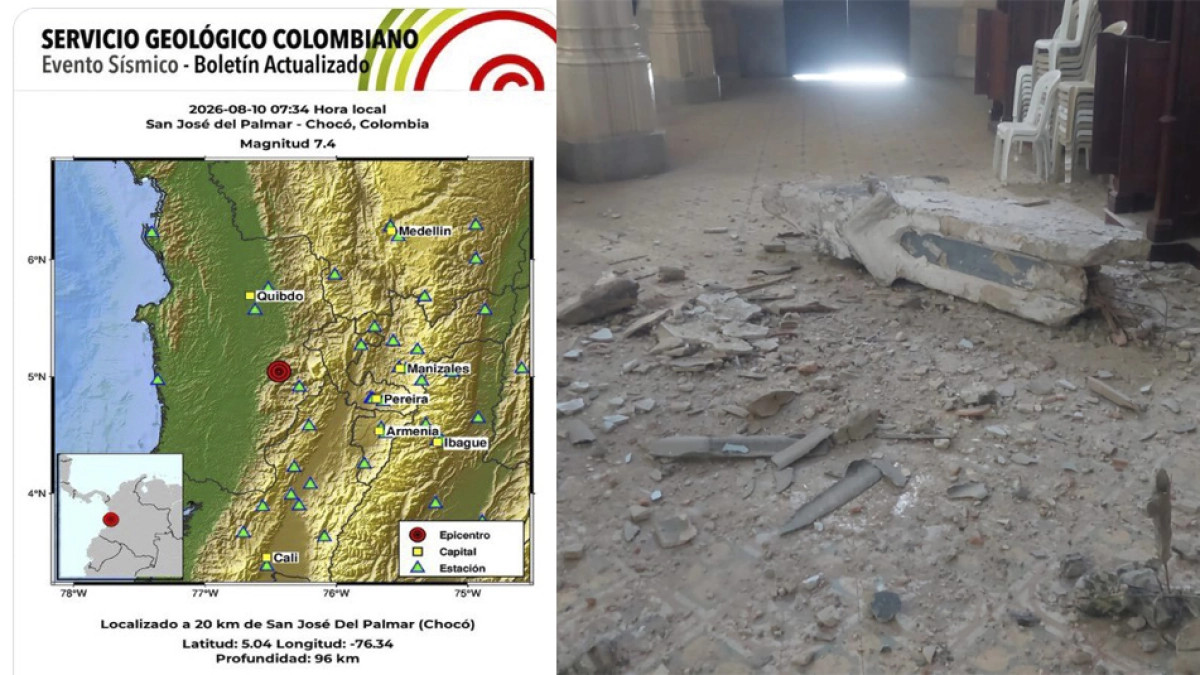 Sismo sacudió a Antioquia: cúpulas caídas, fachadas agrietadas y suspensión del Metro dejan los primeros balances