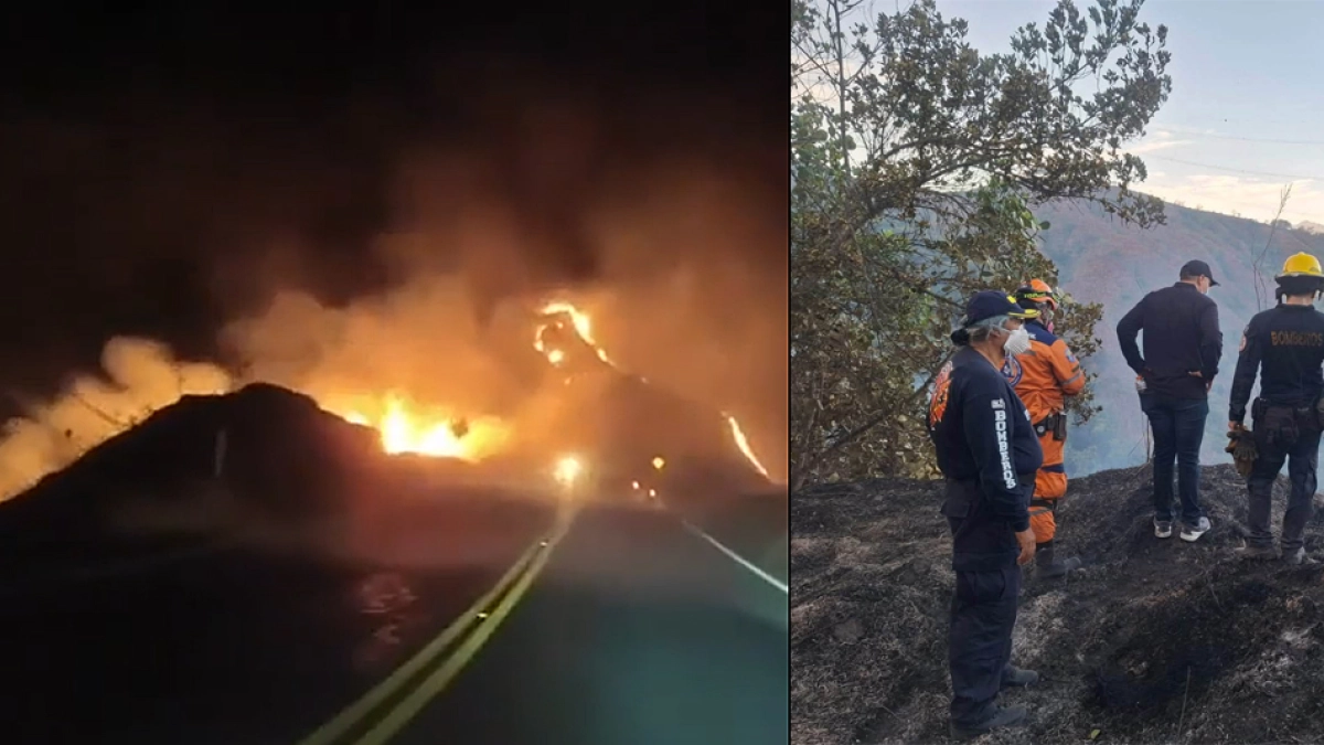 Video | Alarma en Santa Fe de Antioquia por voraz incendio que amenaza viviendas en Cativo