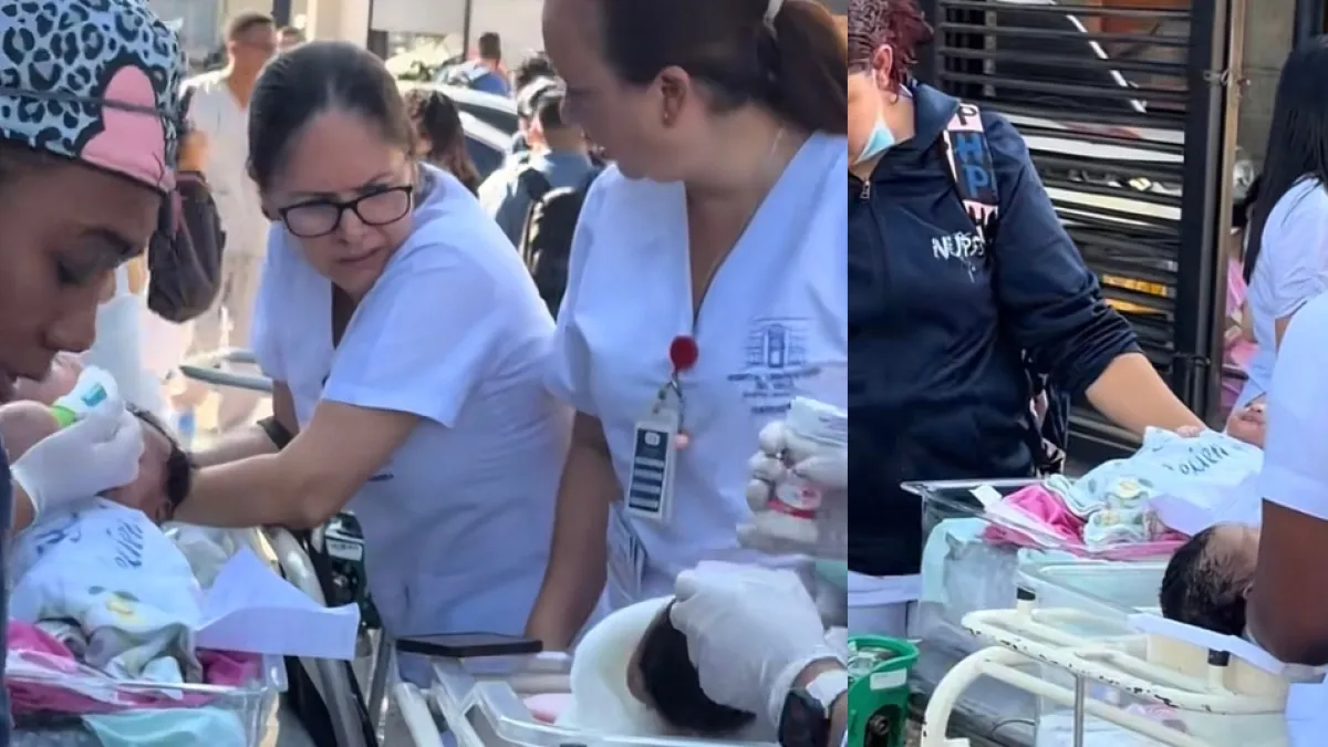 Nurses move newborns to street for care after Cali earthquake
