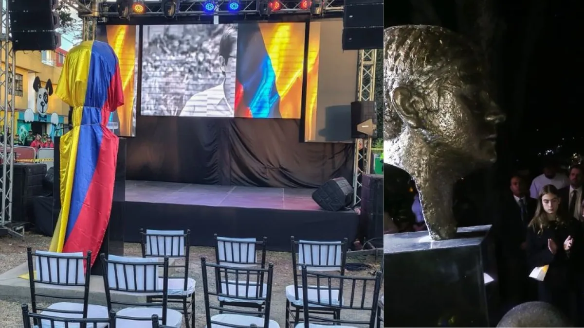 Parque en Bogotá donde fue asesinado Miguel Uribe Turbay cambió de nombre: revelaron estatua del senador en acto conmemorativo por su magnicidio
