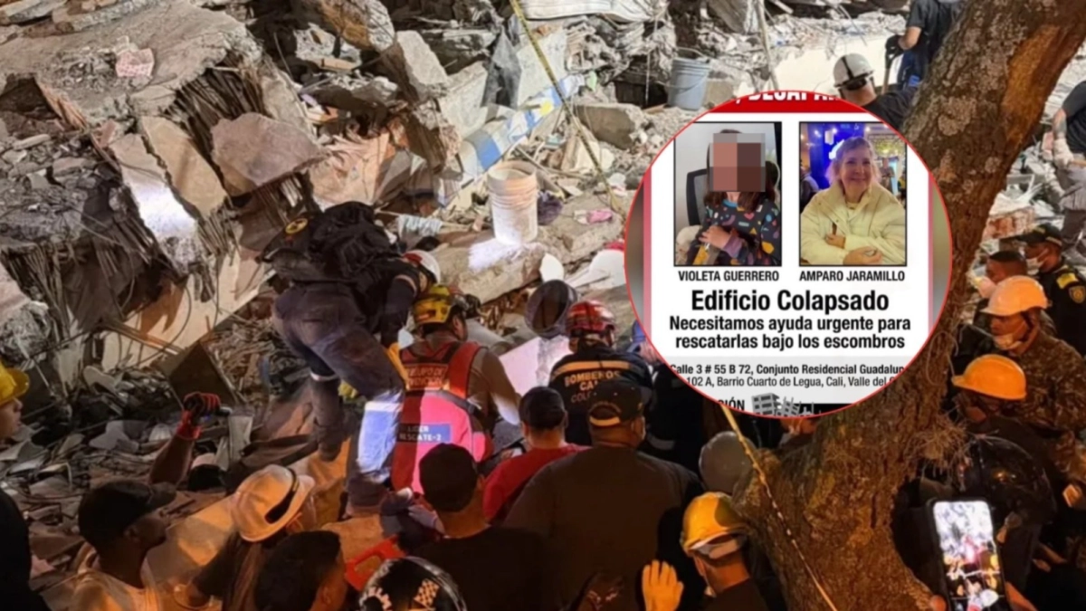 Familiares de la niña Violeta Guerrero y su abuela Amparo Jaramillo confirman que fueron halladas sin vida en Cali tras el terremoto en Colombia