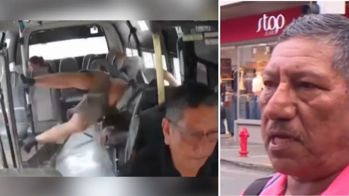 Habla el conductor de la buseta donde un motociclista terminó dentro tras fuerte choque en el centro de Buga: 'Pensé que venía en el bus'