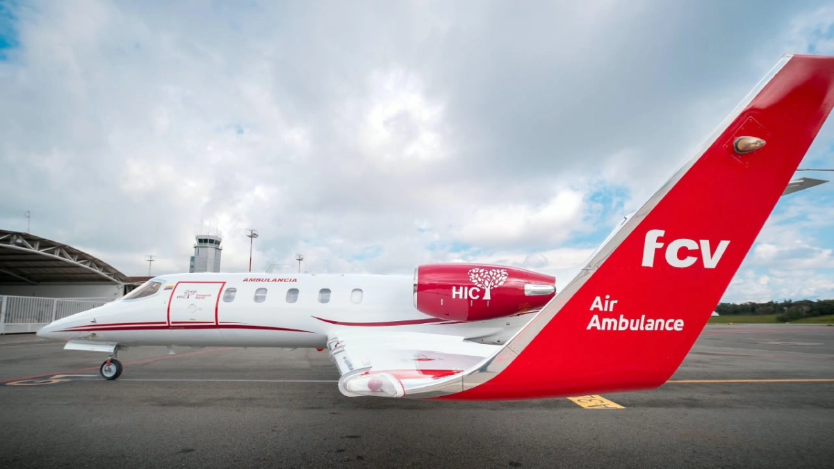 El HIC, único hospital en Colombia de alta complejidad que tiene su propio avión ambulancia: se trata de un jet que funciona como UCI