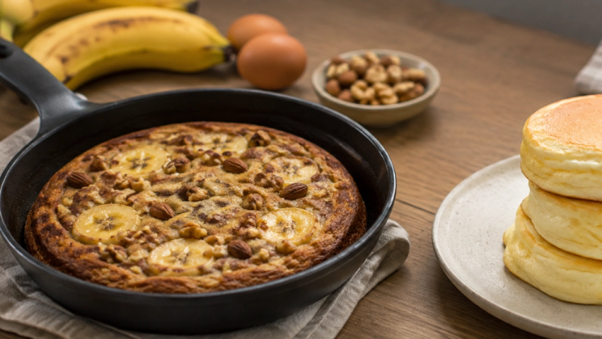 ¿Sin ideas para el desayuno? Pan de plátano sin harina y pancakes japoneses: dos recetas en sartén para preparar sin horno