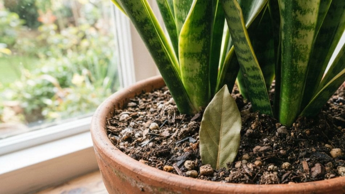 Hoja de laurel en la lengua de suegra: para qué sirve este truco casero y cómo hacerlo