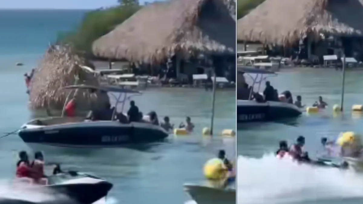 Una moto acuática chocó contra una lancha que movilizaba a turistas en Cholón, Cartagena: video es pista clave para la investigación del caso