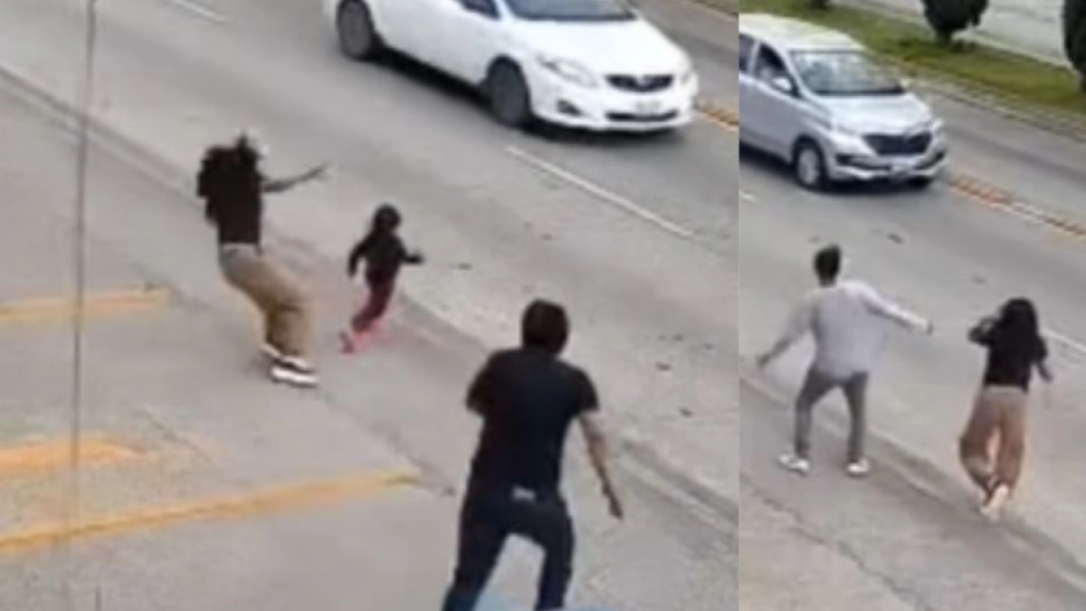 Trabajador se lanzó a la vía para salvar a una niña que corrió hacia el tráfico en México: el dramático momento quedó en video