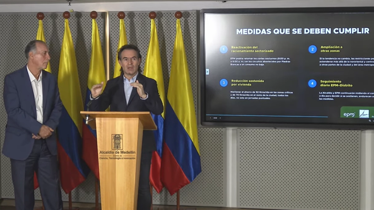 ‘No es suficiente el ahorro hasta ahora’: Alcaldía de Medellín y EPM anuncian reactivación de racionamiento nocturno sectorizado en el nororiente
