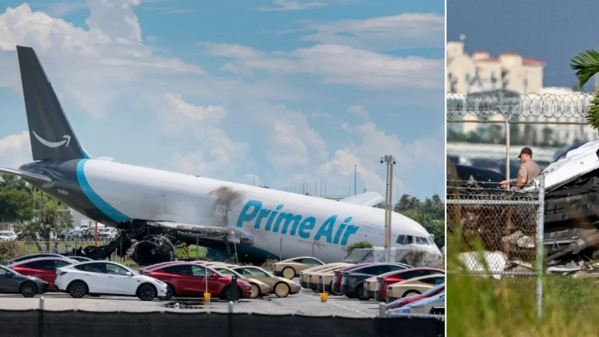 Nuevos detalles del accidente del avión de carga de Amazon que se salió de la pista en el Aeropuerto de Miami: recorrido antes de prenderse en fuego