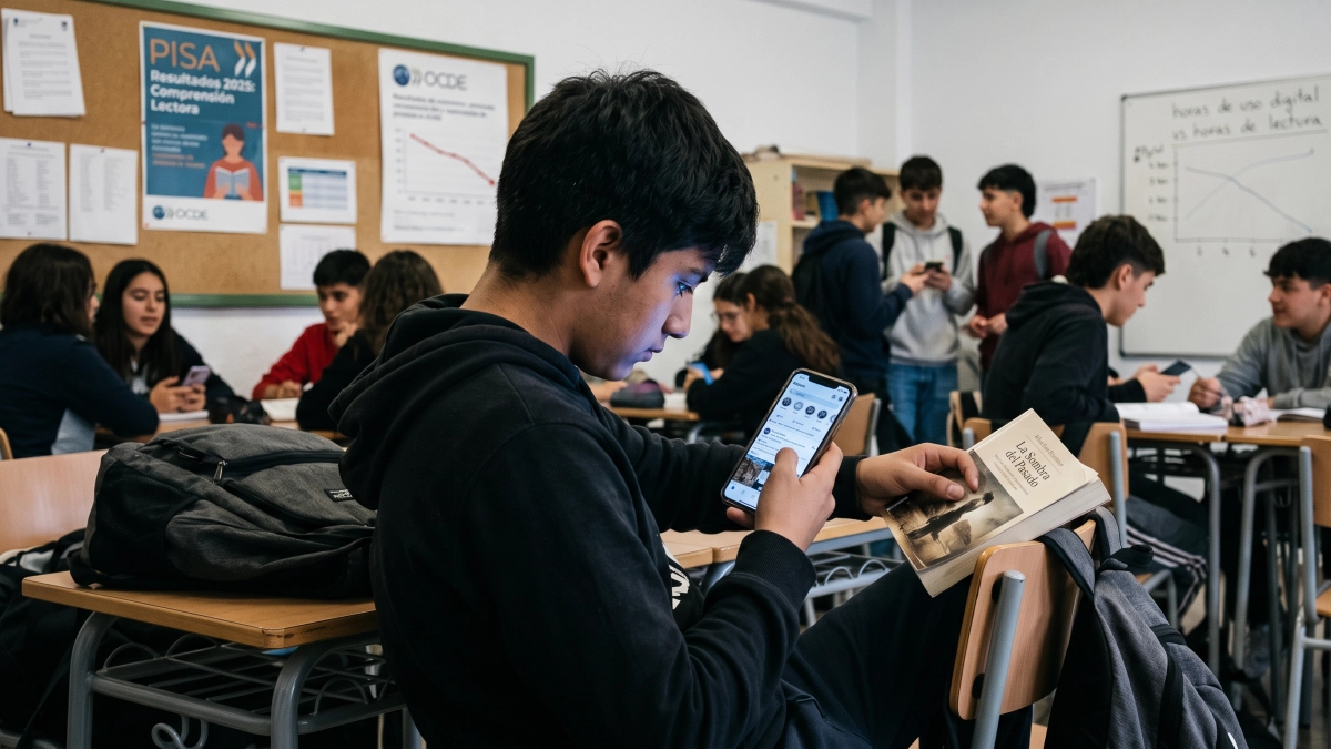 Pruebas PISA: uso de celulares, redes sociales e inteligencia artificial están afectando comprensión de lectura y capacidad de análisis en los jóvenes