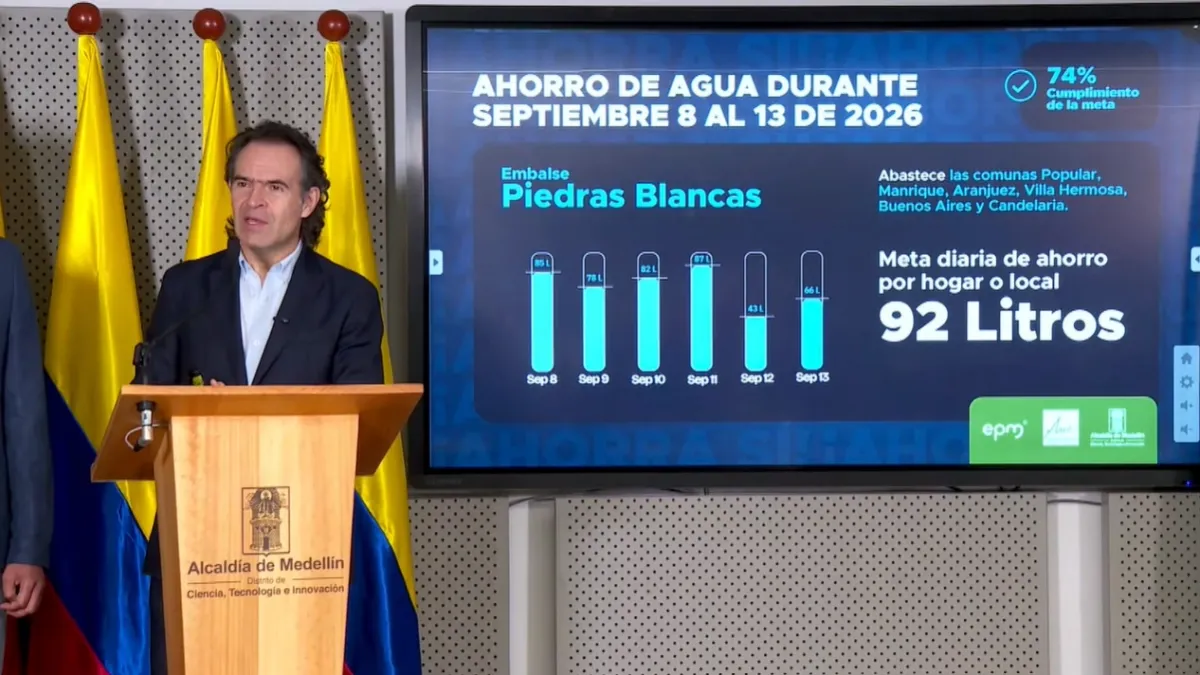Atención: se suspenden medidas de racionamiento de agua sectoriales en Medellín durante esta semana; el ahorro aumentó y las lluvias ayudaron