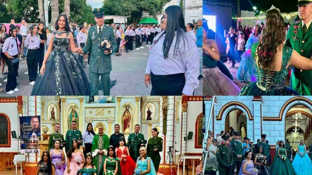 Siete quinceañeras de Antioquia cumplieron el sueño de tener una fiesta gracias a una iniciativa del Ejército y la Policía