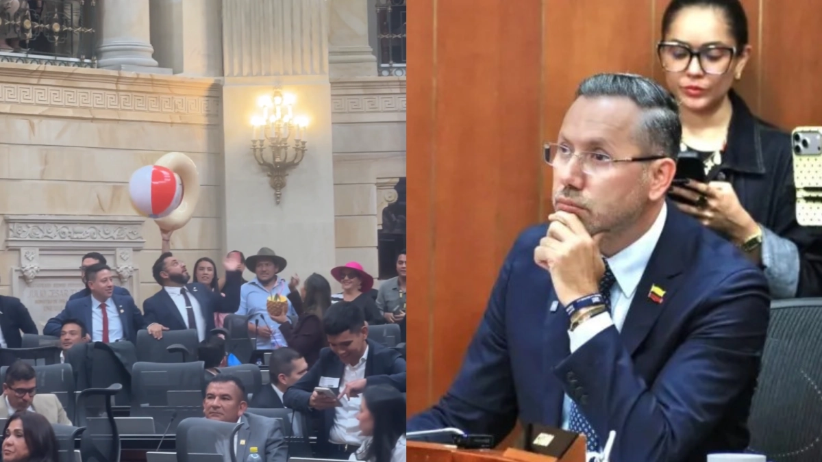 Lluvia de críticas al Pacto Histórico por llegar con flotadores, balones de playa y piñas coladas tras la moción de censura al ministro de Vivienda
