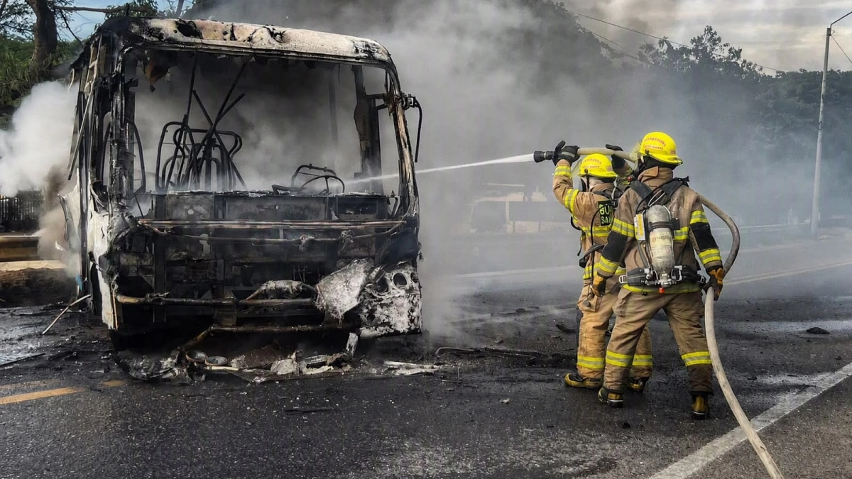 Tras ultimátum del presidente De La Espriella a Pinocho, ofensiva en la Sierra Nevada deja bloqueos, disparos y dos busetas incendiadas en Santa Marta