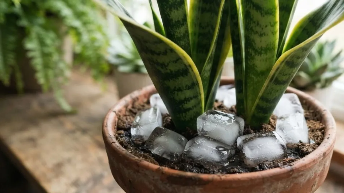 Cubos de hielo en la lengua de suegra: para qué sirven y por qué es importante colocarlos
