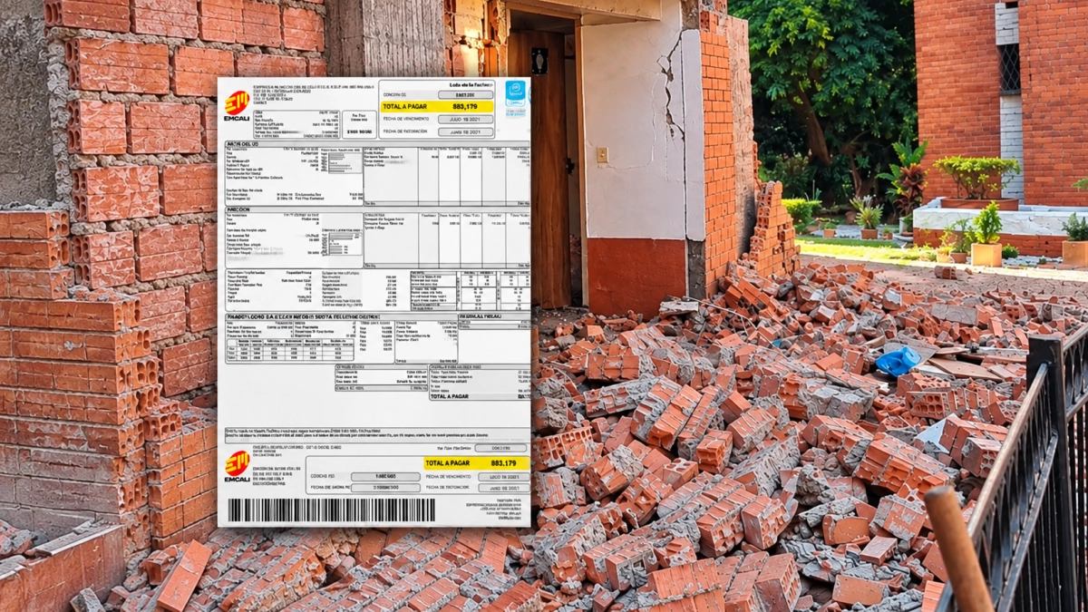 Facturar en las ruinas: el calvario de pagar servicios públicos por viviendas inhabitables tras el terremoto en Cali
