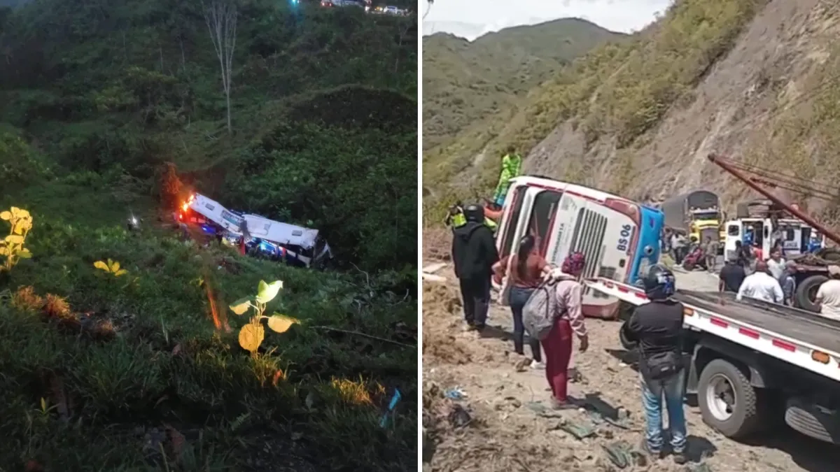 Van más de 35 heridos y un muerto en menos de 24 horas en Antioquia en accidentes de tránsito: dos buses cayeron a abismos en Santa Fe y Puerto Berrío