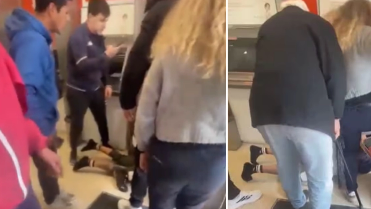 Así fue el momento en que clientes de un banco se enfrentaron y desarmaron a ladrón que disparó cinco veces en un cajero automático