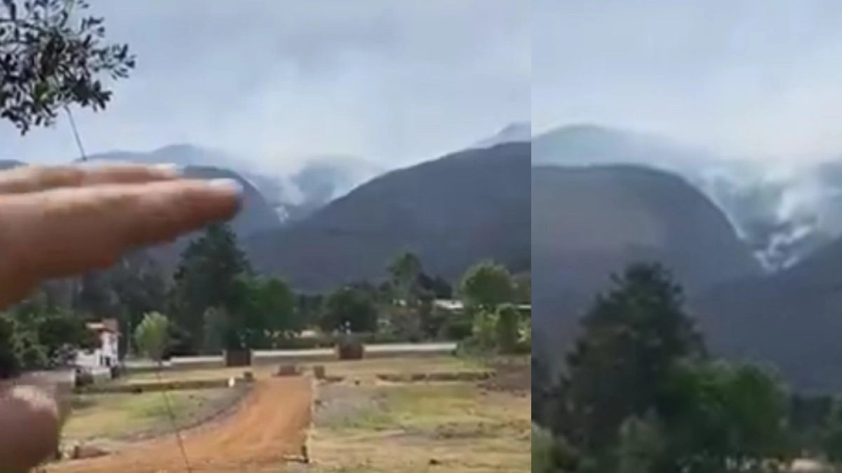 Incendio en Villa de Leyva no da tregua, habitantes piden ayuda para contener el fuego: ‘Necesitamos más apoyo helicoportado en esta zona’