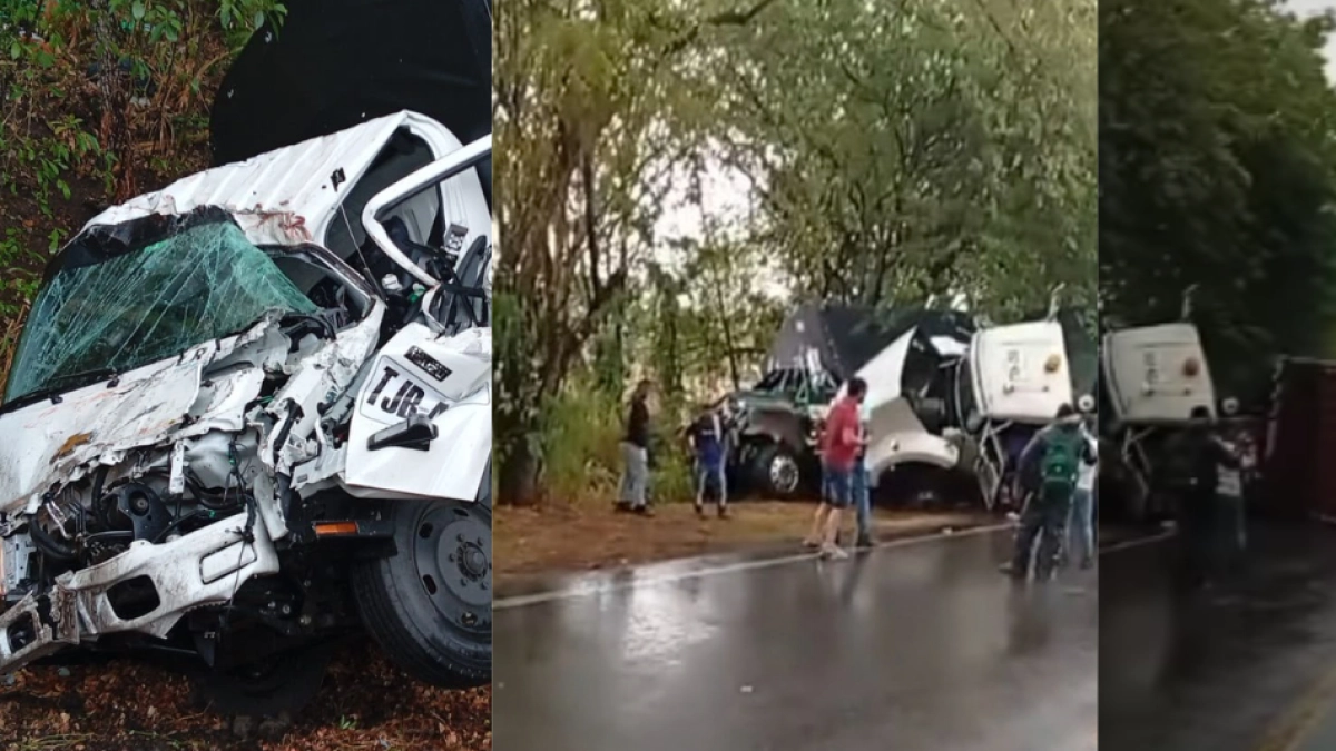Reportan grave accidente entre tractomula y dos camiones en vía Ibagué-Honda: vehículos quedaron atravesados en los carriles y hay cierre total