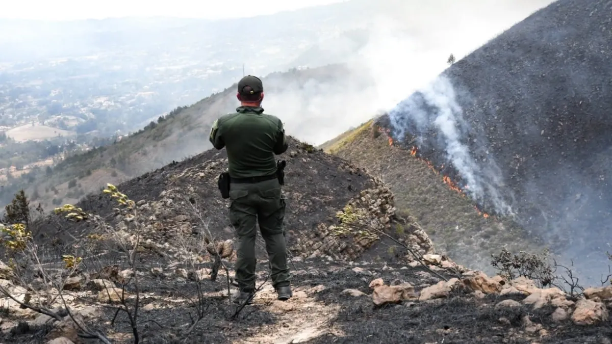 Avanzan investigaciones para dar con los responsables del incendio que acabó con cerca de 1.500 hectáreas de vegetación en Villa de Leyva: recompensa