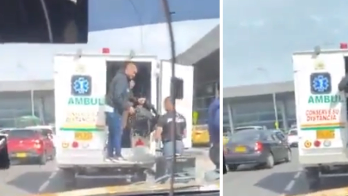 Secretaría de Salud aclara caso de ambulancia que fue grabada transportando paquetes en el Aeropuerto El Dorado: no está activa para emergencias