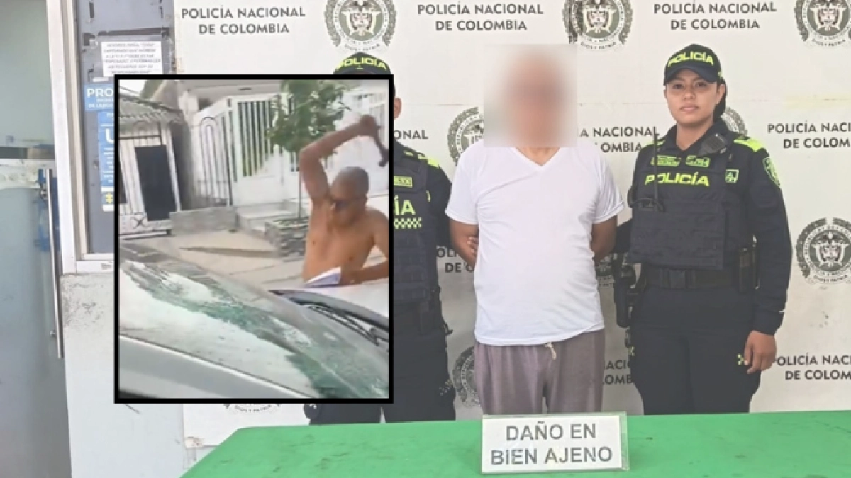 Video | Hombre golpeó con un martillo carro de Air-e tras reclamar un presunto cobro injusto en Barranquilla: debía ,6 millones y fue capturado