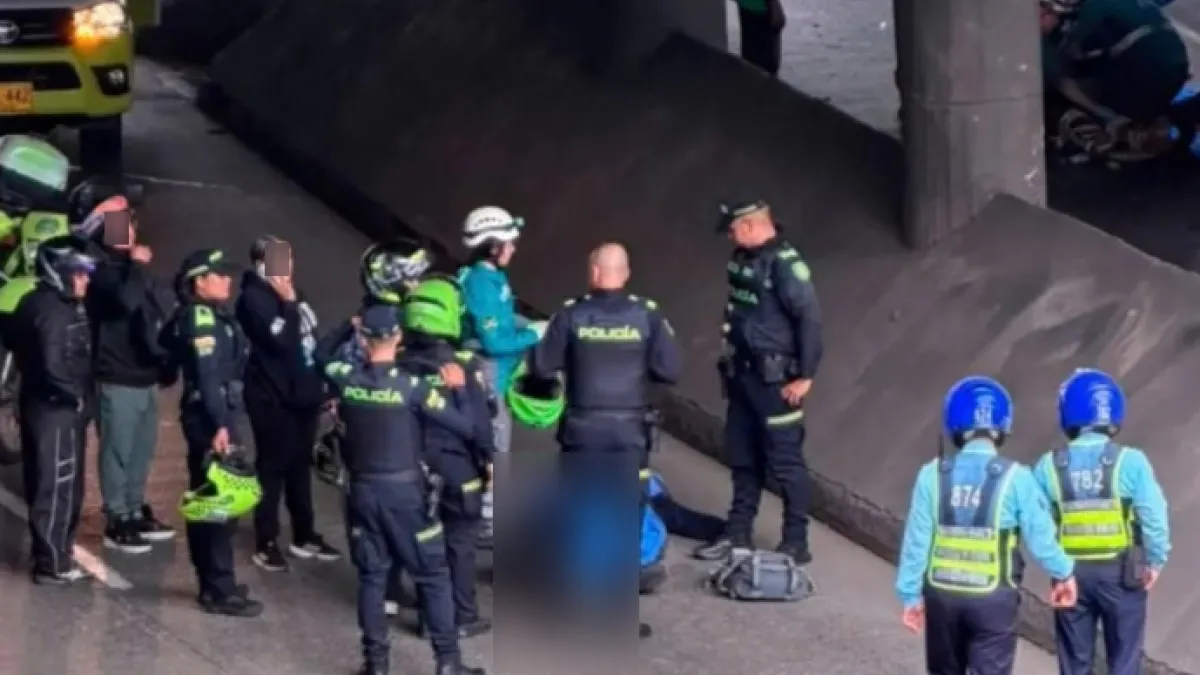 Trágico accidente en Medellín: falleció un patrullero de la Policía tras un choque en el deprimido de La Minorista en la capital antioqueña