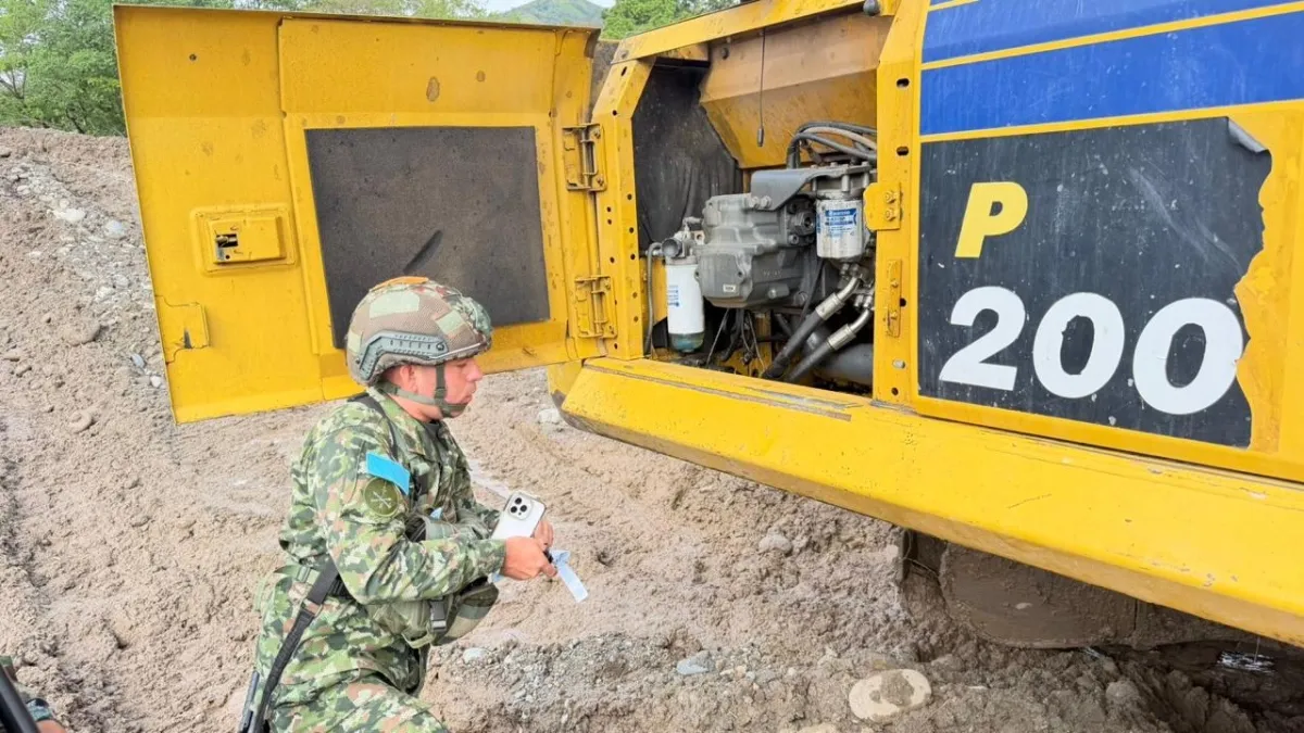 Menos capturas, pero más maquinaria incautada en la ofensiva contra la minería ilegal en lo que va de 2026