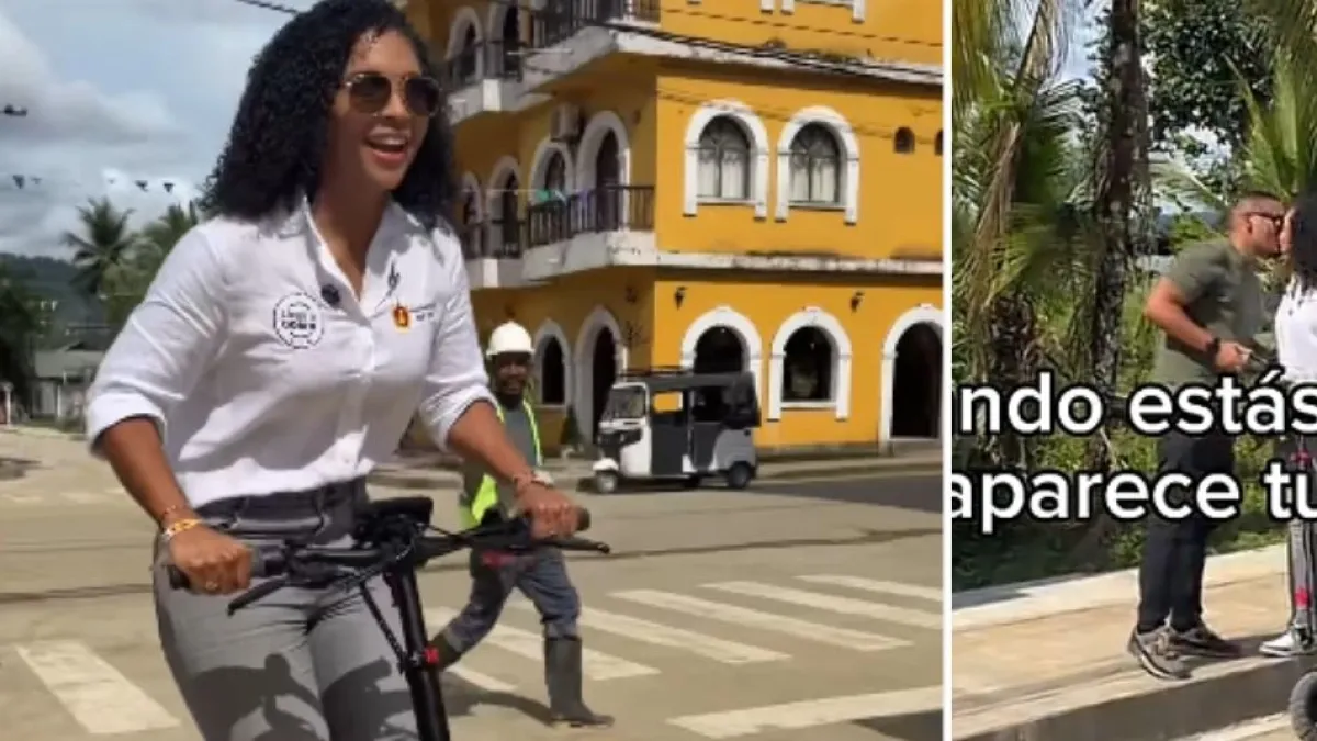 ‘¡Espere, espere! Mi novio…’ El tierno momento en que la gobernadora del Chocó se encuentra con su pareja mientras grababa un video en Bahía Solano