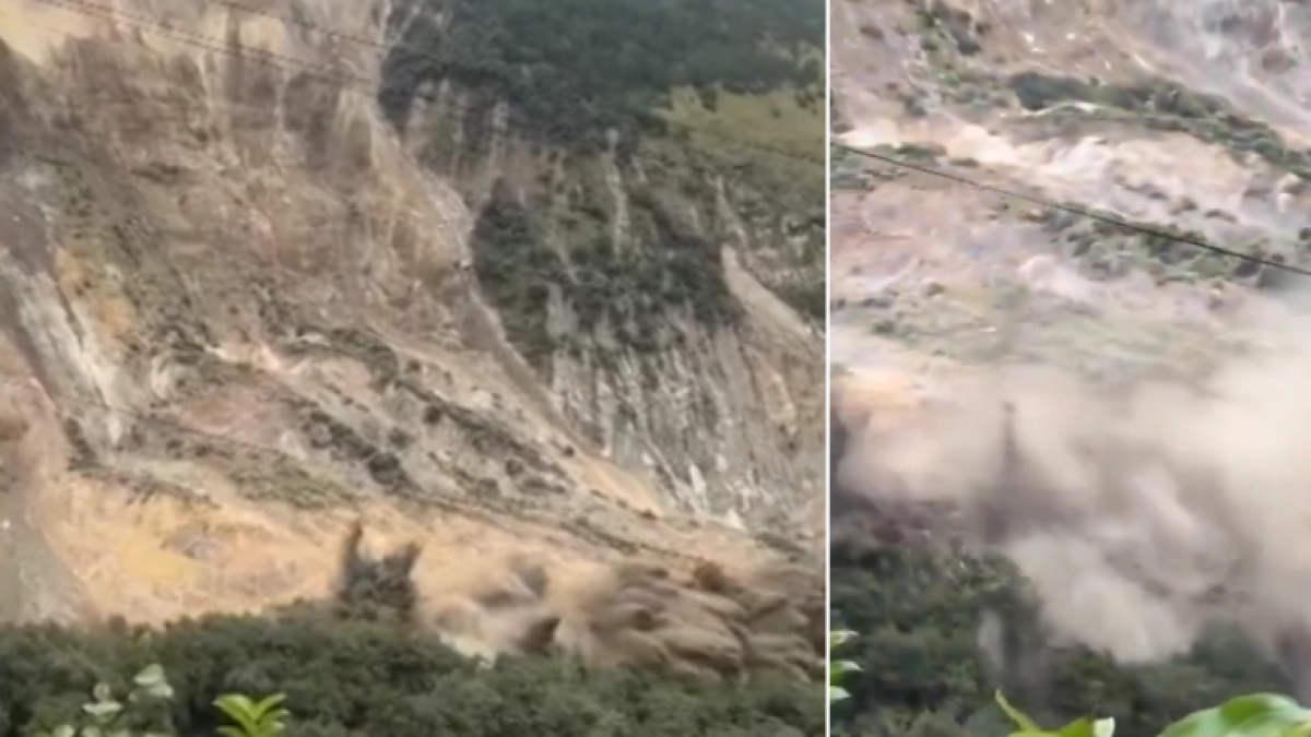 Impactante video muestra momento exacto de deslizamiento de tierra en Nepal en medio de emergencia por fuertes lluvias: van al menos 21 muertos