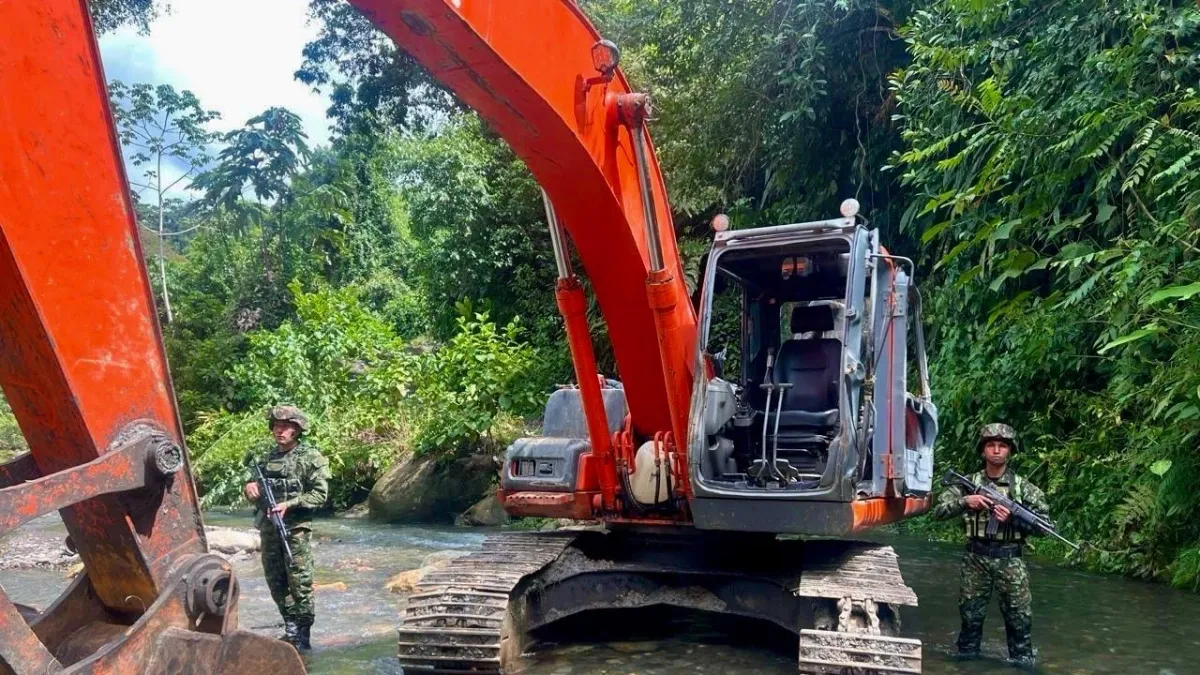 Golpe a la minería ilegal en Antioquia dejó seis unidades intervenidas y pérdidas por más de .600 millones