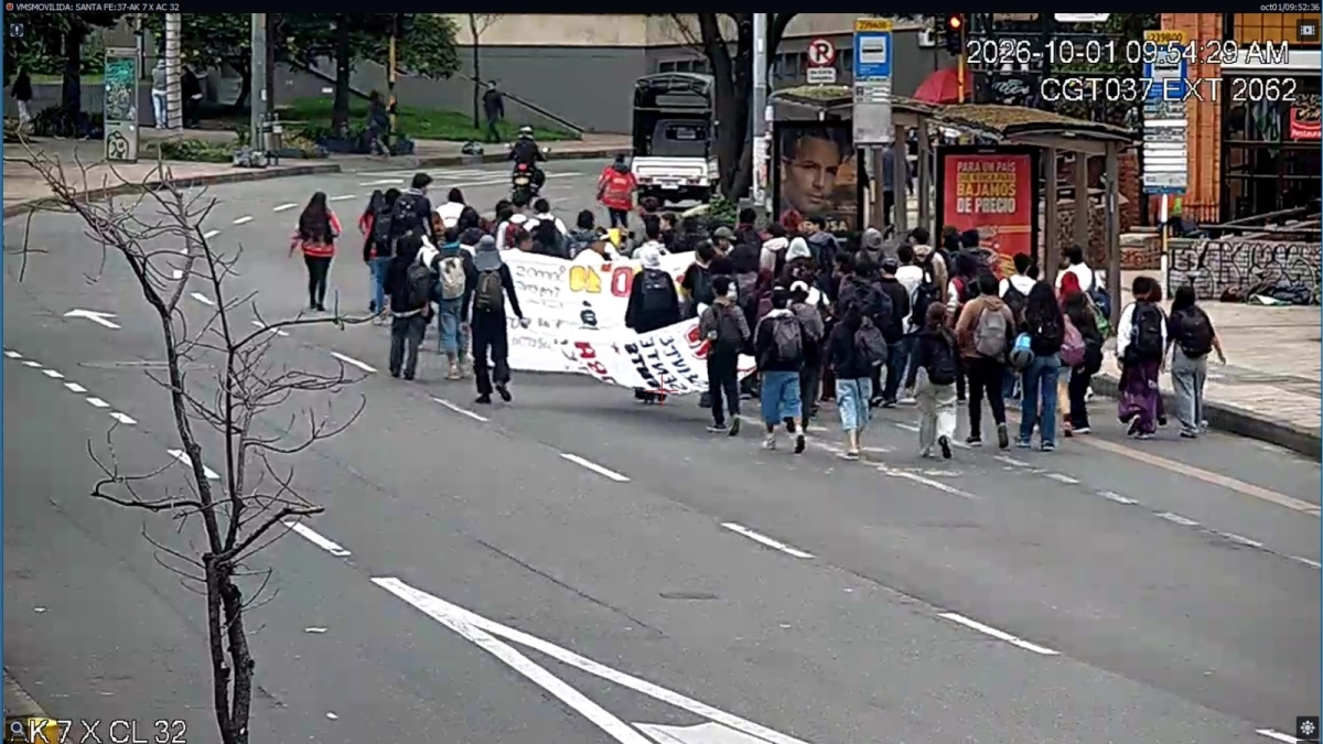 Bogotá reporta múltiples siniestros viales y bloqueos por manifestaciones este 1 de octubre
