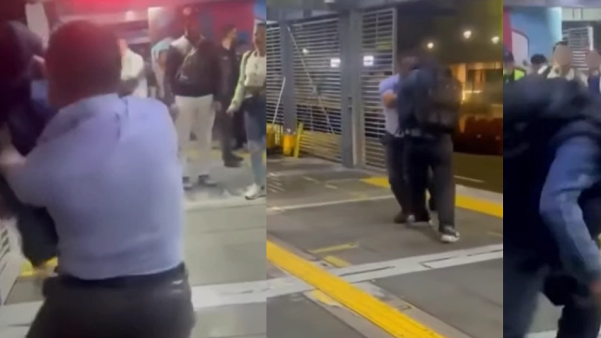 Violenta riña en TransMilenio, Bogotá: conductor se enfrentó a golpes con usuario tras ingresar, al parecer, irregularmente e intimidar a pasajeros