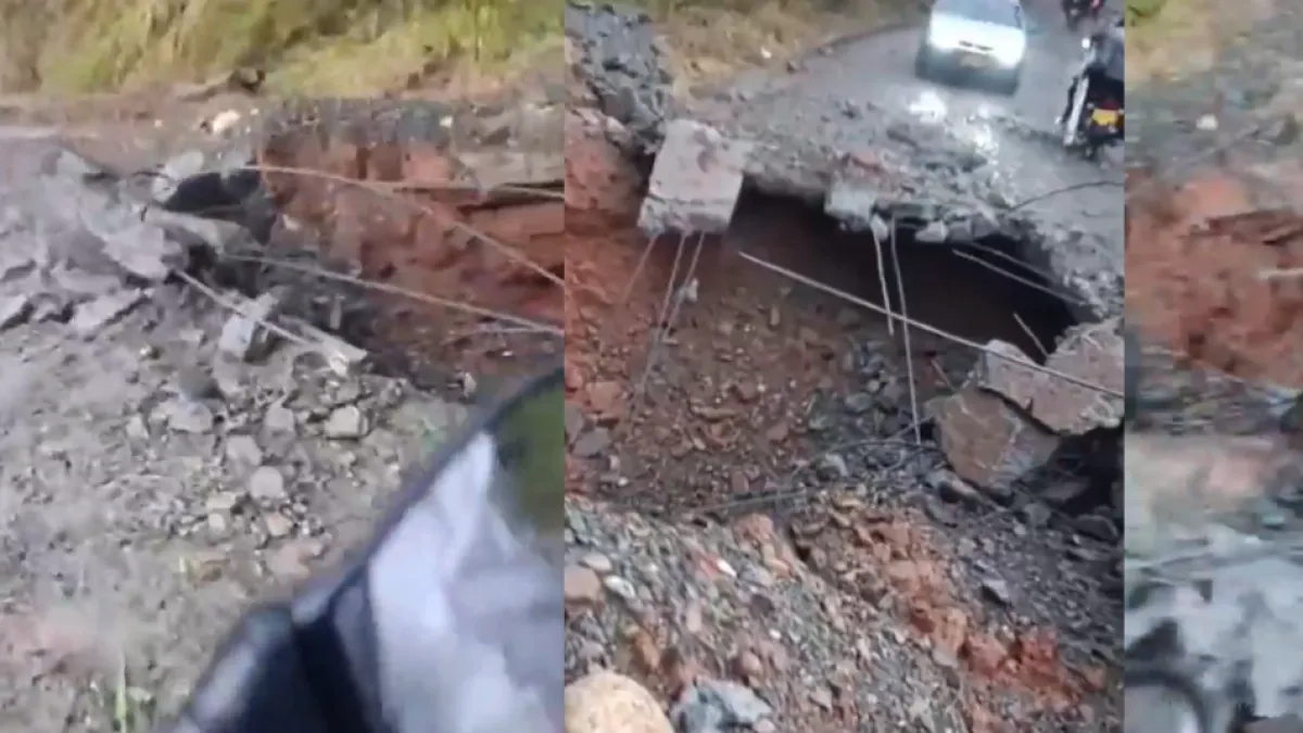 Fuerte explosión en la vía que comunica a Suárez con La Betulia, al norte del Cauca, causó grave afectación en la carretera y dejó un enorme cráter