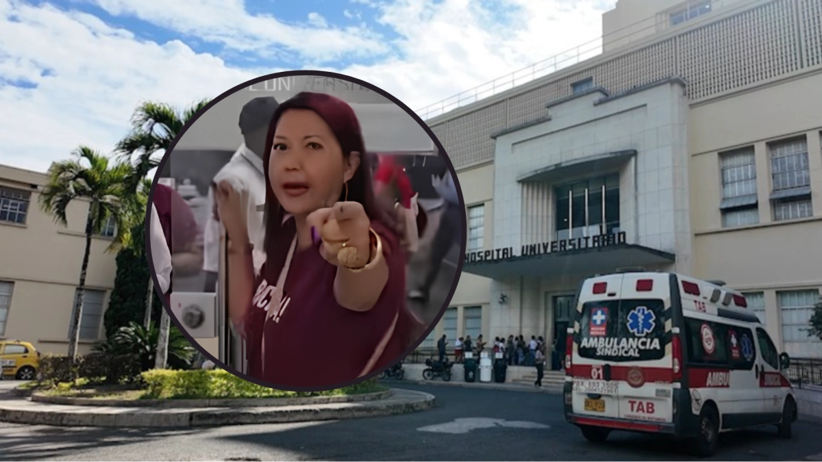 Periodista se encadenó en el Hospital Universitario del Valle en Cali para exigir la cirugía pendiente de su esposo: llevan siete meses esperando