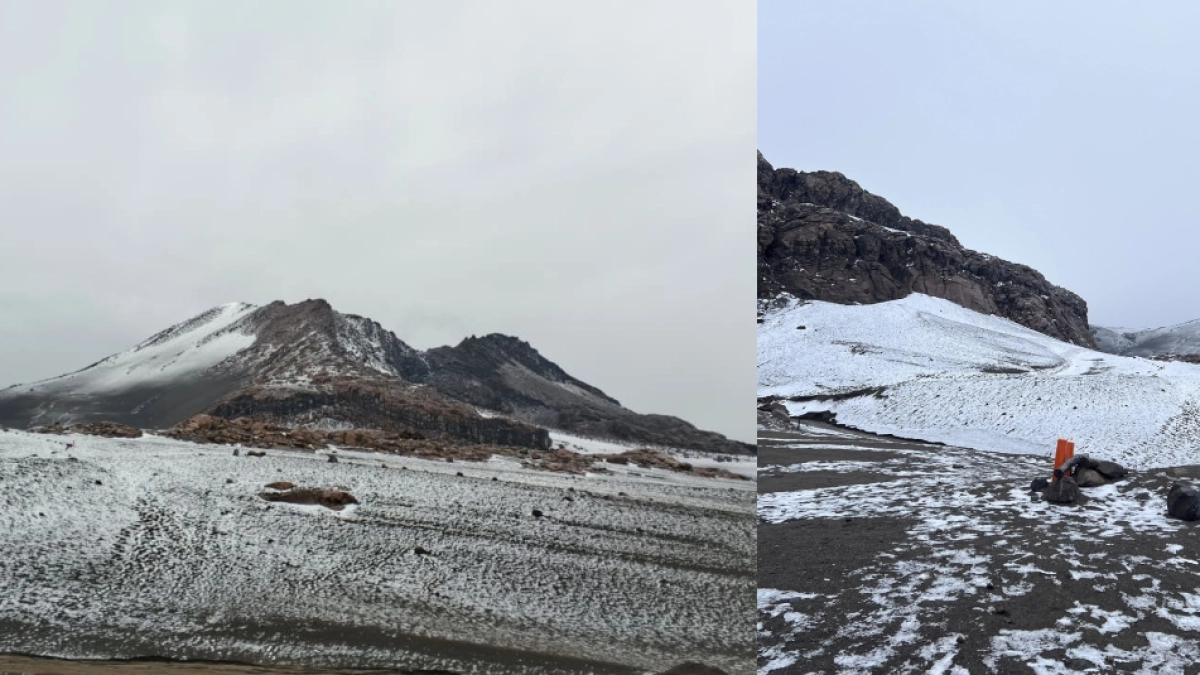 Video: Nevado del Ruiz sorprende con nueva nevada y luce cubierto de blanco