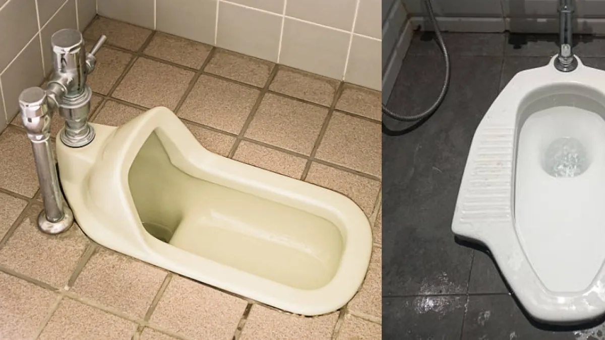 Así es la curiosa forma de usar los inodoros tradicionales japoneses: se utilizan en cuclillas