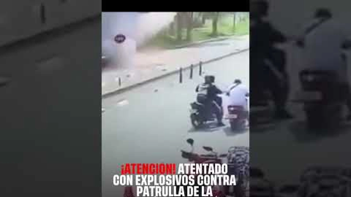 Video del momento del atentado con explosivos contra la Policía en Popayán, Cauca: en el ataque terminaron heridos dos agentes y tres civiles