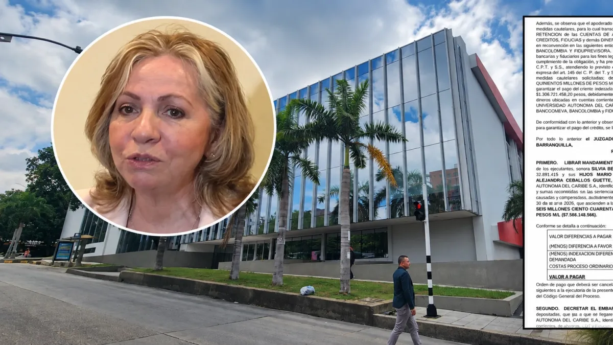 Juez ordena a la Uniautónoma pagarle más de 7.500 millones de pesos a la rectora Silvia Gette por la pensión de su esposo fallecido