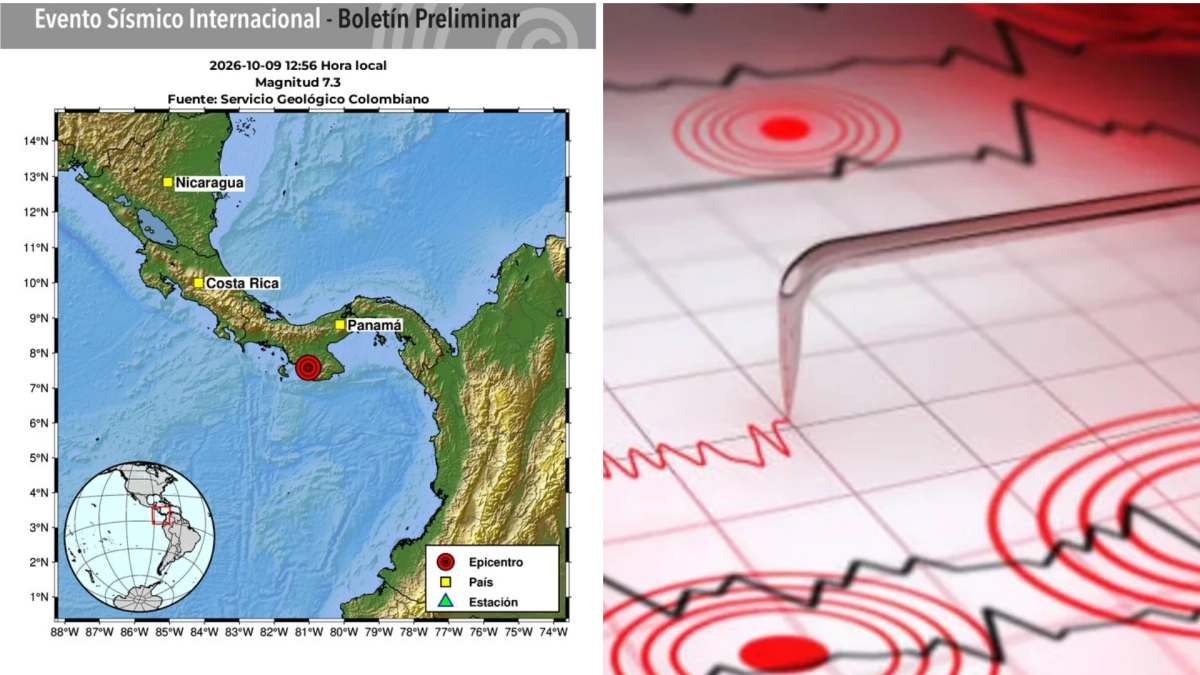 Atención: fuerte temblor de magnitud 7,3 con epicentro en Panamá se sintió en Medellín y otros municipios de Colombia