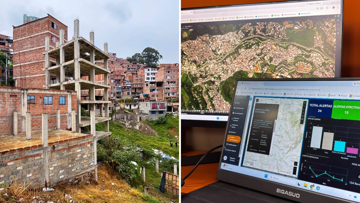 Con imágenes satelitales e inteligencia artificial previenen la construcción ilegal en Medellín: así funciona el sistema de monitoreo territorial