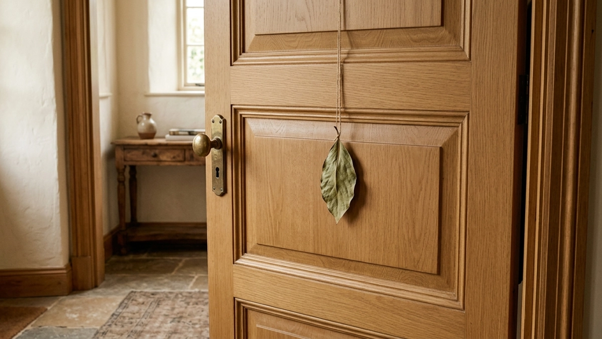¿Para qué sirve colocar una hoja de laurel seca detrás de la puerta de entrada del hogar, según el Feng Shui?